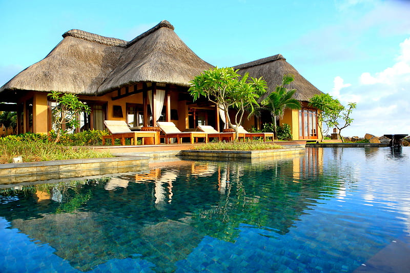 SUMMER RESORT, Resorts, Pools, Indonesia, summer, Bungalows, Bali, City, HD wallpaper