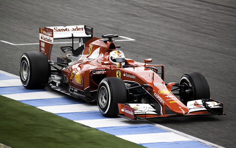 Sebastian Vettel, ferrari SF70H, scuderia ferrari, f1, Formula 1, racing car, HD wallpaper