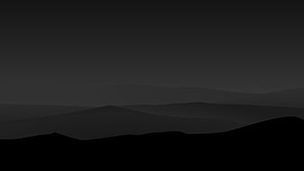 Dark Minimal Mountains At Night Laptop Full, Minimalist, , and Background,  Black, HD wallpaper | Peakpx