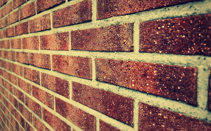 brick, brown brick, brick wall, HD wallpaper