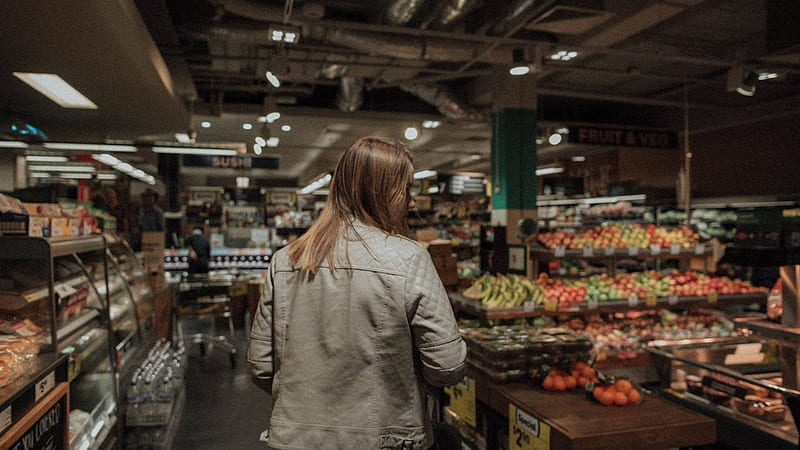 Girl In The Grocery Store, HD wallpaper