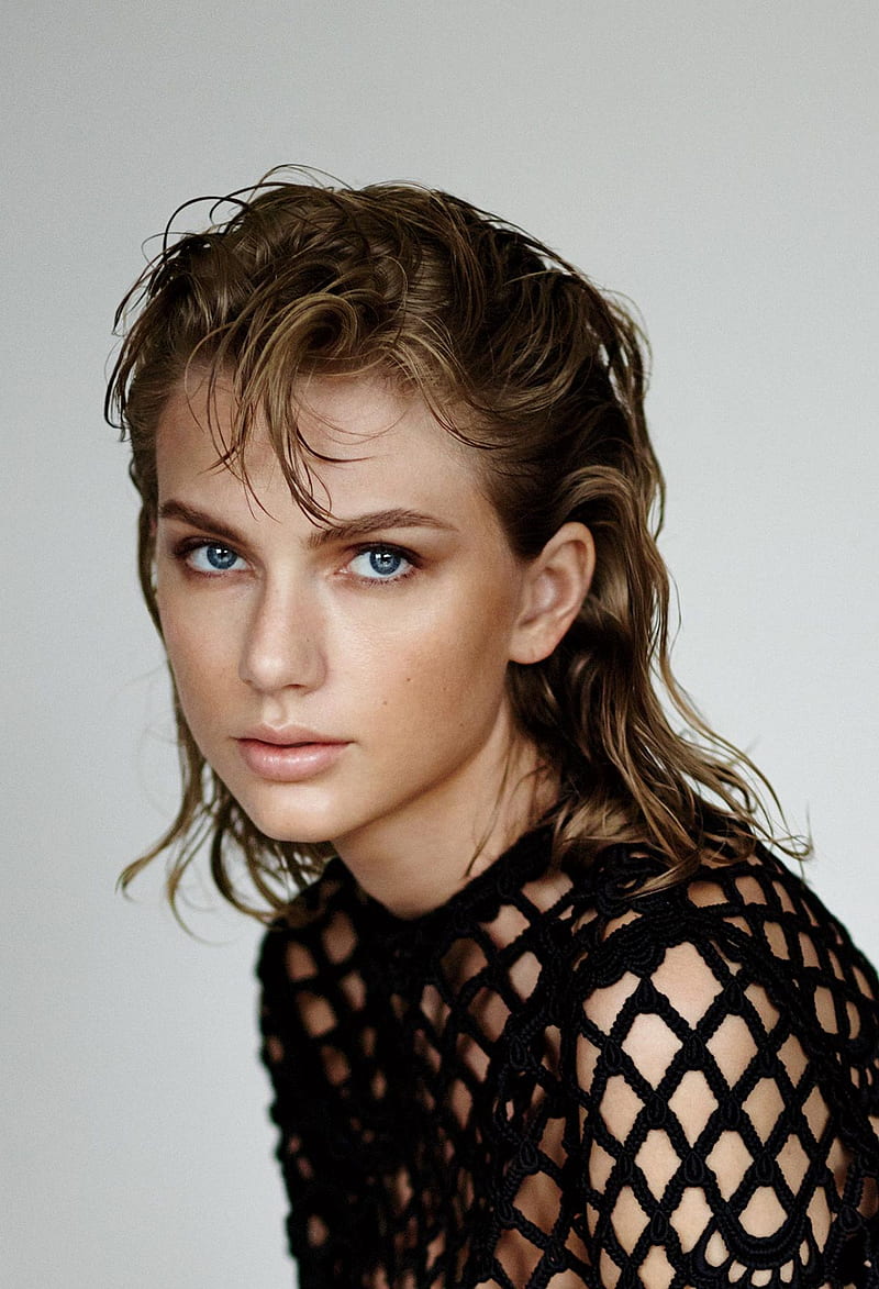Taylor Swift, women, singer, portrait, blue eyes, simple background, looking at viewer, HD phone wallpaper