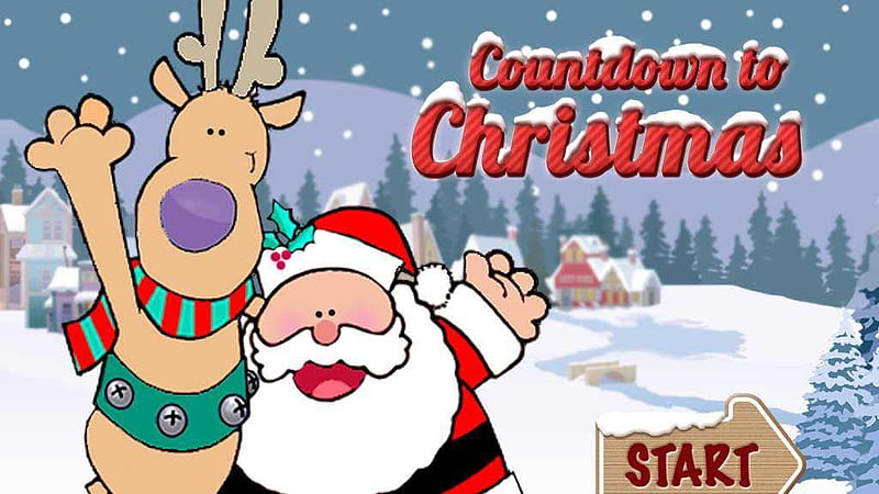 Christmas Countdown With Cartoon Santa Claus Christmas Countdown, HD wallpaper