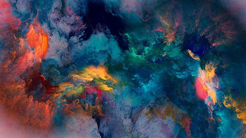 Artistic Colorful Acrylic Texture Fantasy Abstract, HD wallpaper