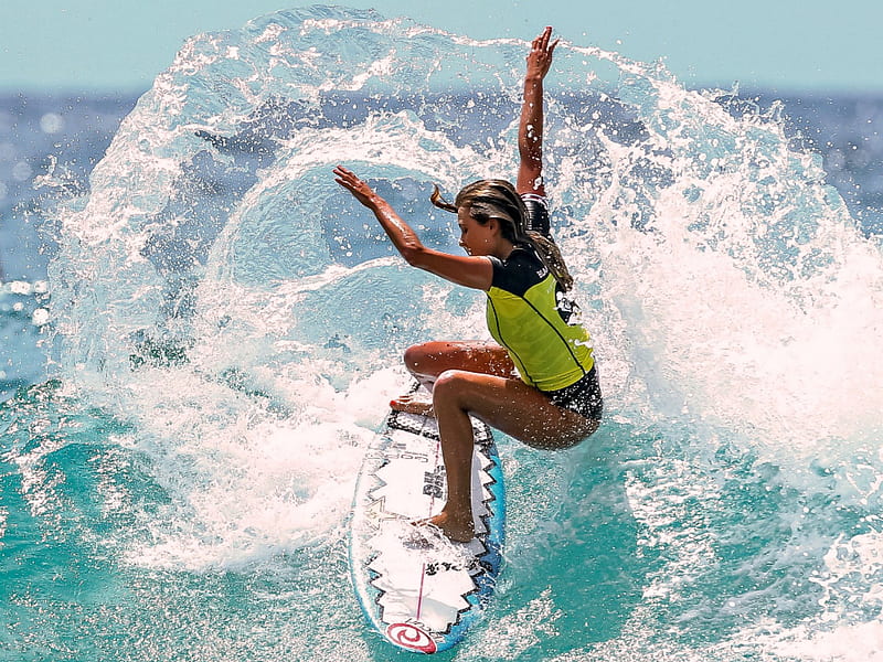 Surf Pro ~ Alana Blanchard Roxy, Girl, Water, Surfer, Wave, HD wallpaper