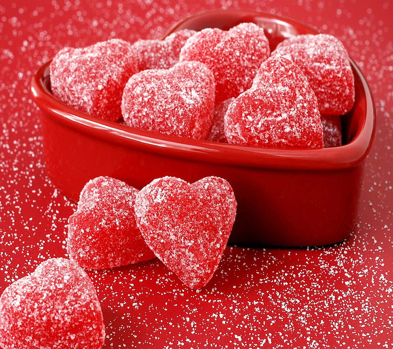 vday hearts candy, candy, corazones, love, sugar, valentines, vday, HD wallpaper