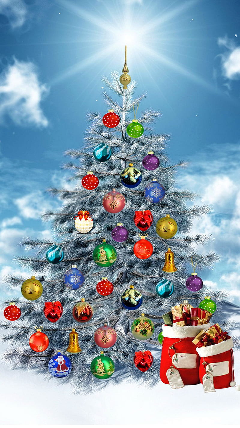 Christmas Tree, saint nicholas, santa claus, HD phone wallpaper