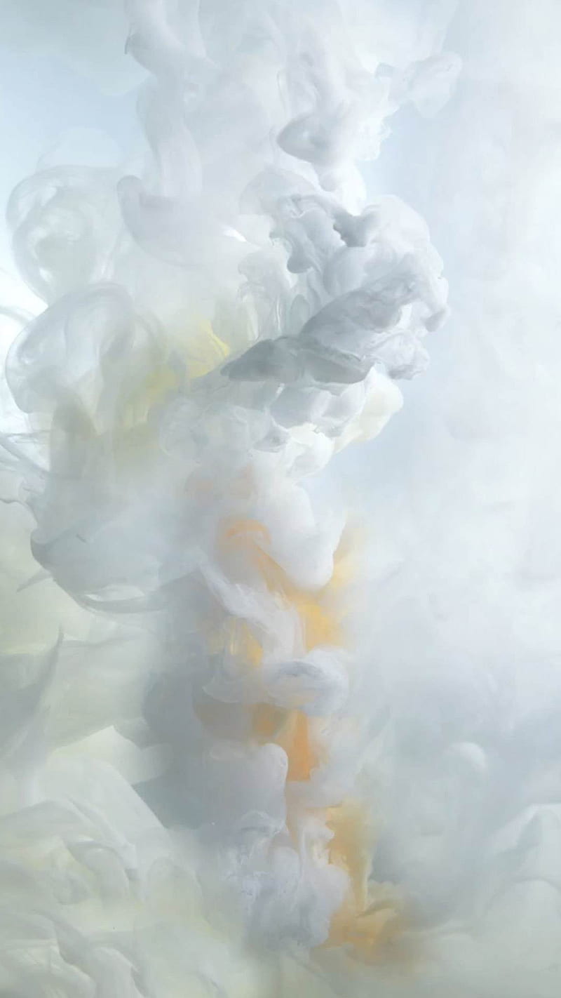 White and Yellow Smoke, cloud, background, ios, apple, HD phone wallpaper |  Peakpx