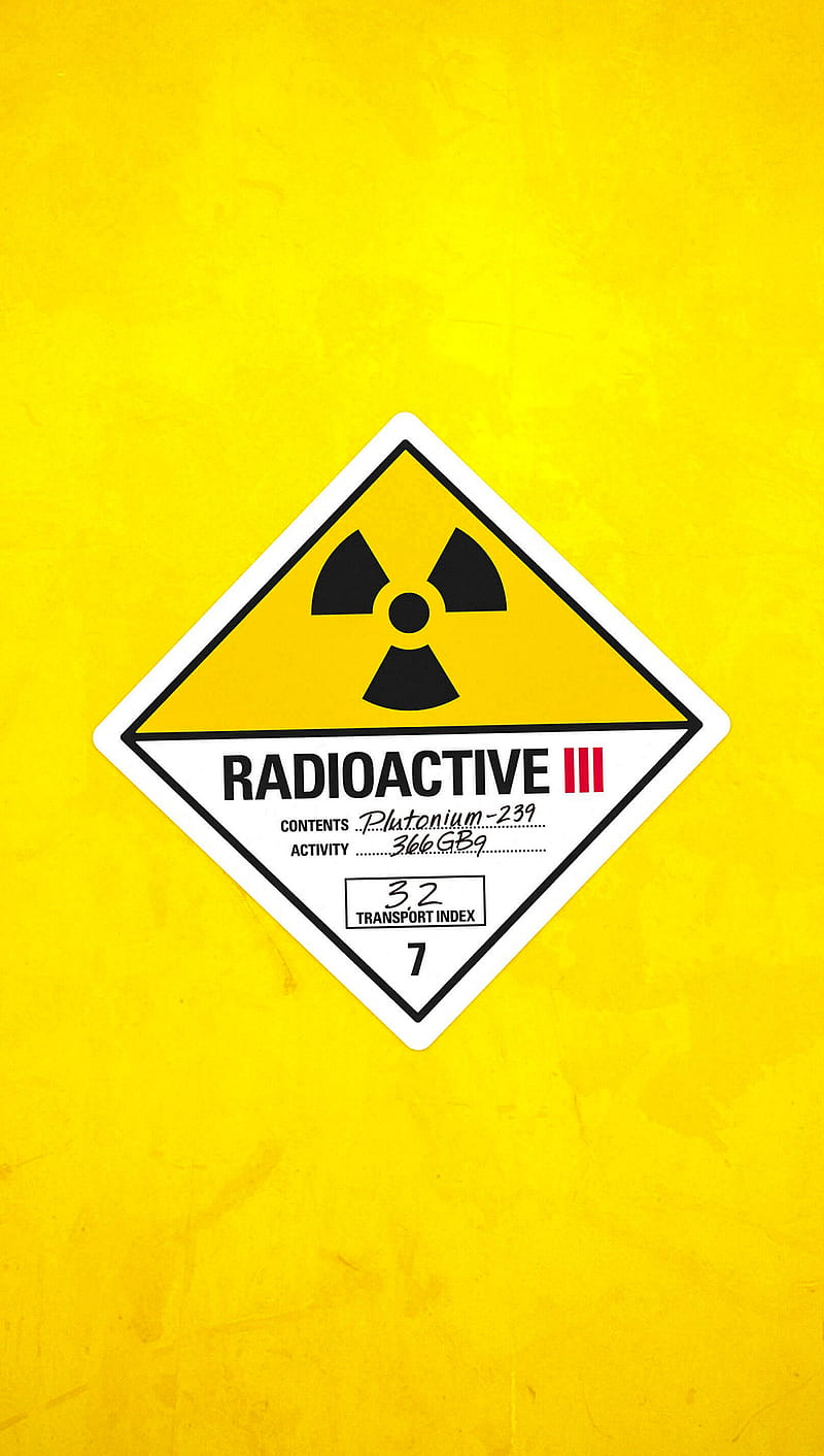 Radioactive, danger, hazard, yellow, HD phone wallpaper