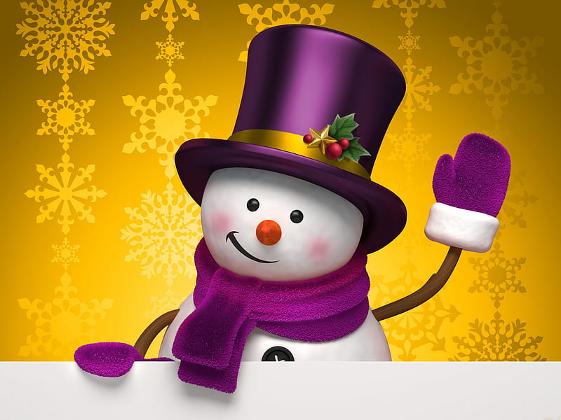 Snowman greetings, pretty, bonito, adorable, greetings, sweet, nice, lovely, holiday, christmas, smile, new year, snowman, winter, cute, snow, snowflakes, funny, wishes, HD wallpaper