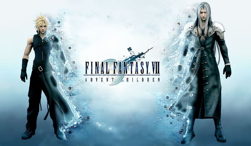 Anime, Final Fantasy, Sephiroth (Final Fantasy), Cloud Strife, Final Fantasy Vii: Advent Children, HD wallpaper