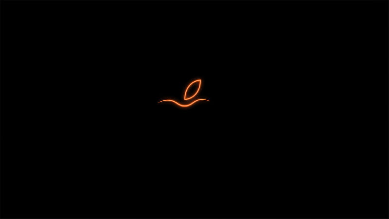 Glowing Apple Logo , apple, logo, computer, HD wallpaper