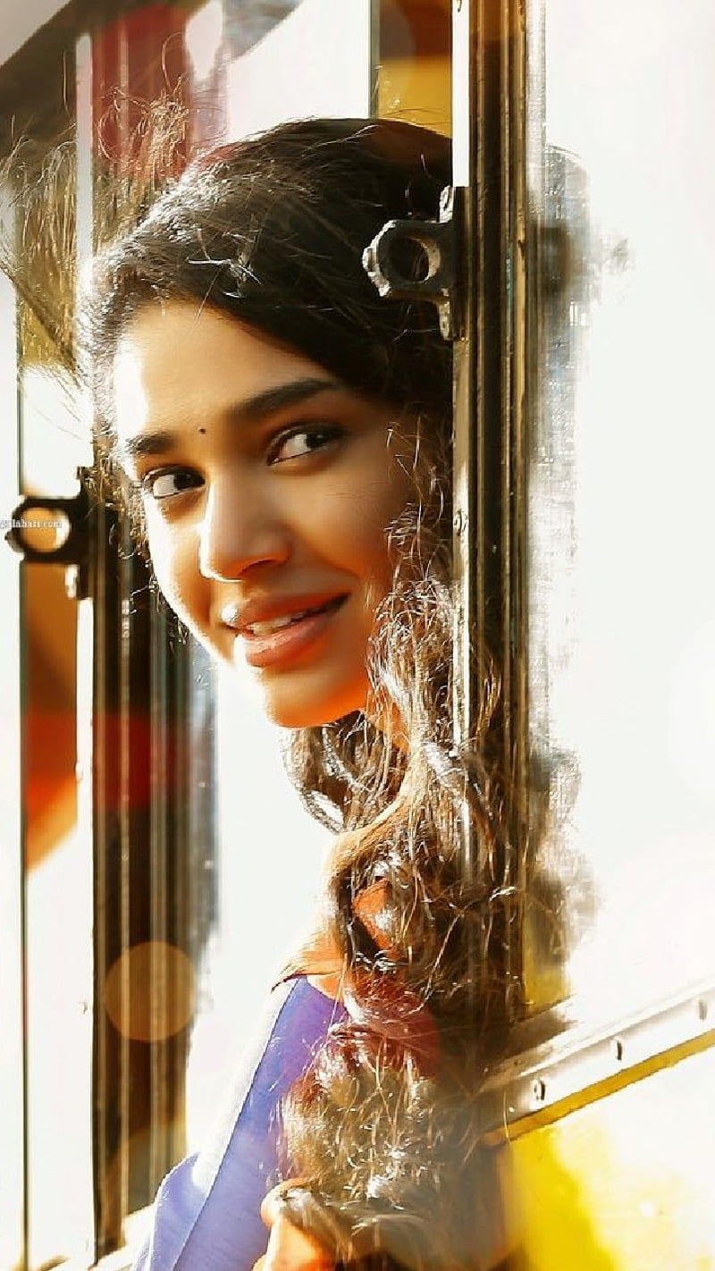 Krithi Shetty, actress, bonito, face beauty, girl, HD phone wallpaper