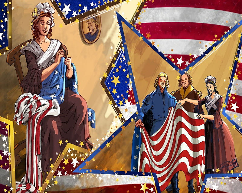 Stock Video USA Betsy Ross 1776 Waving Flag  HD wallpaper  Pxfuel