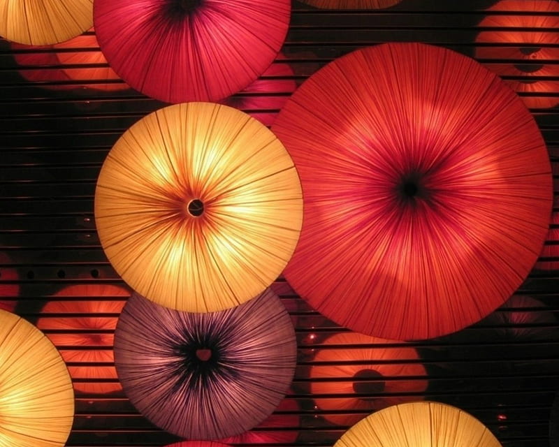 Chinese style, umbrella, Chinese, circle, dark, HD wallpaper