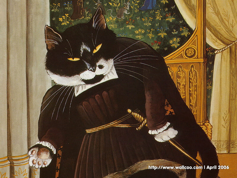 Susan Herbert painting, art, painting, cat, susan herbert, kitten, HD wallpaper