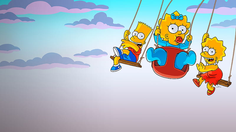 The Simpsons, Bart Simpson, Lisa Simpson, Maggie Simpson, HD wallpaper