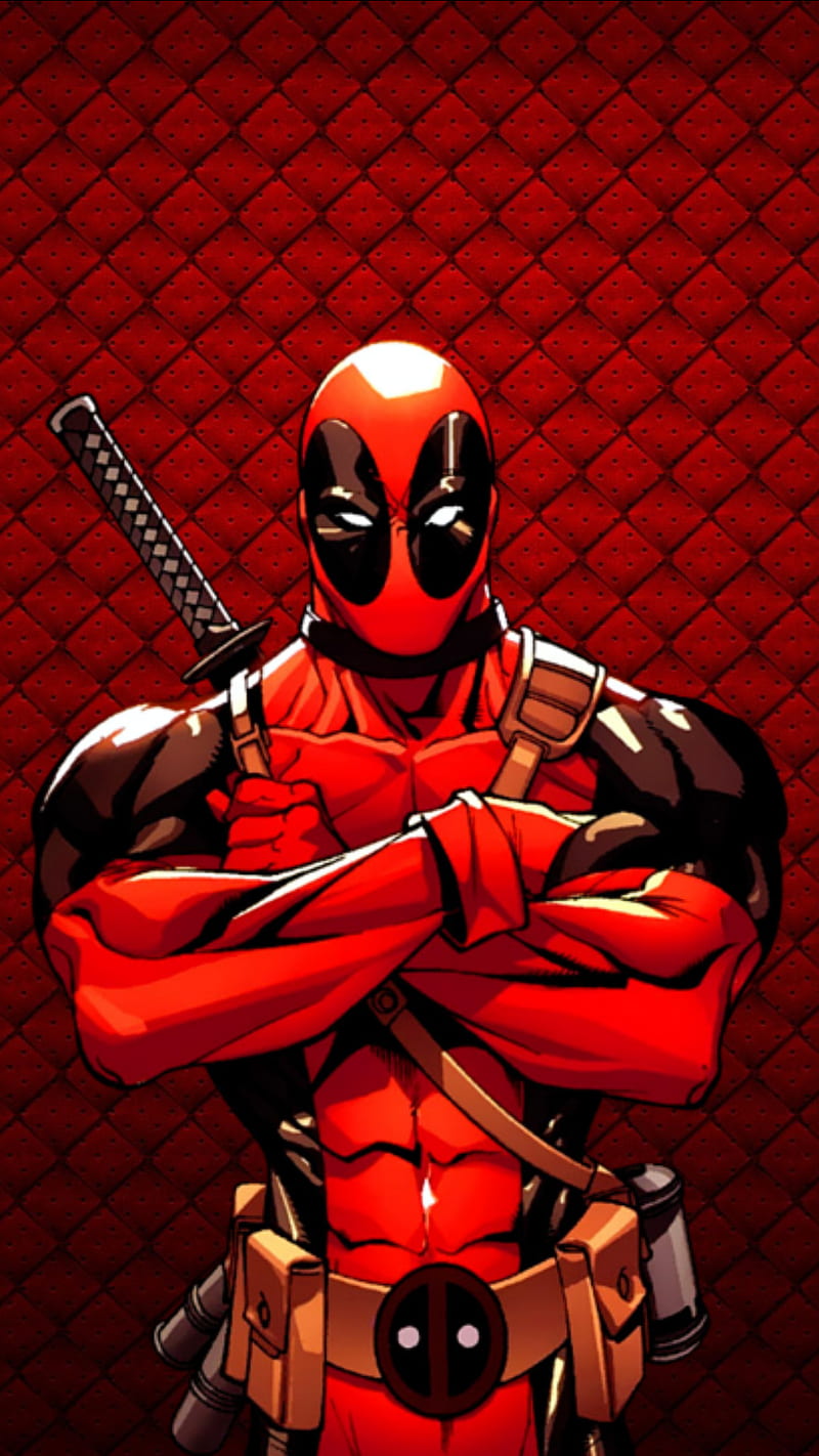 Deadpool, dead pool, marvel, red, pattern, red pattern, xmen, x men, movie, villain, HD phone wallpaper