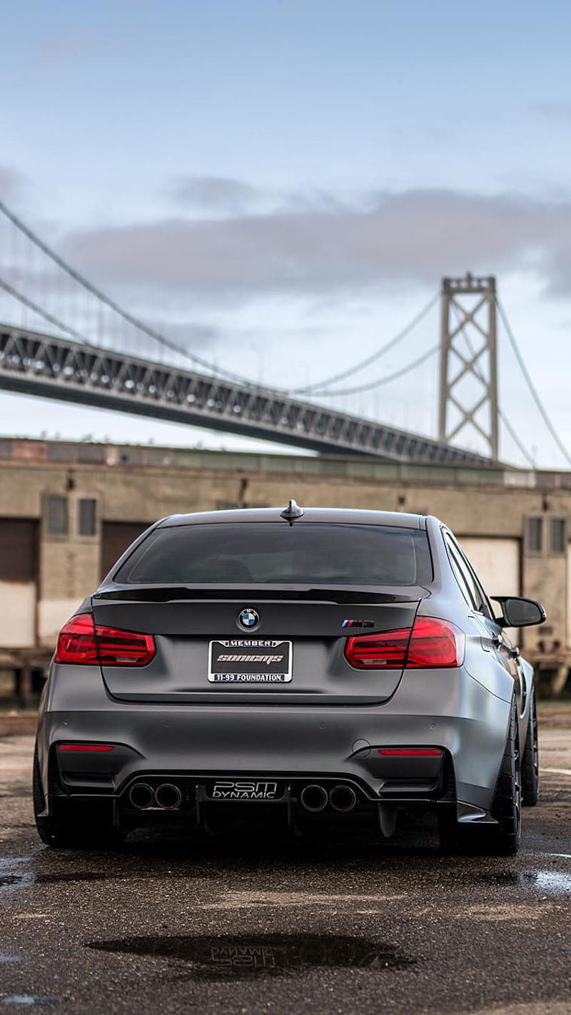 BMW M3, bmw, car, f80, m3, rear, sedan, tuning, vehicle, HD phone wallpaper