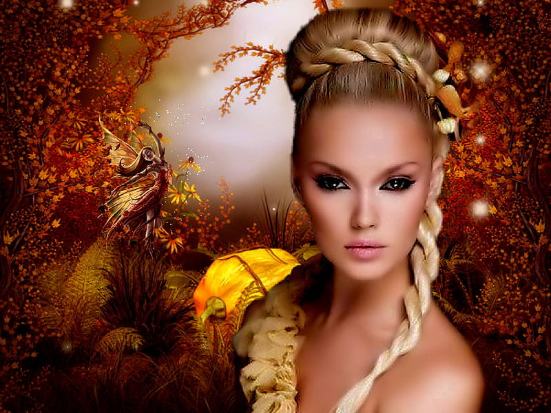 1920x1080px 1080p Free Download Magical Autumn Artistic Female