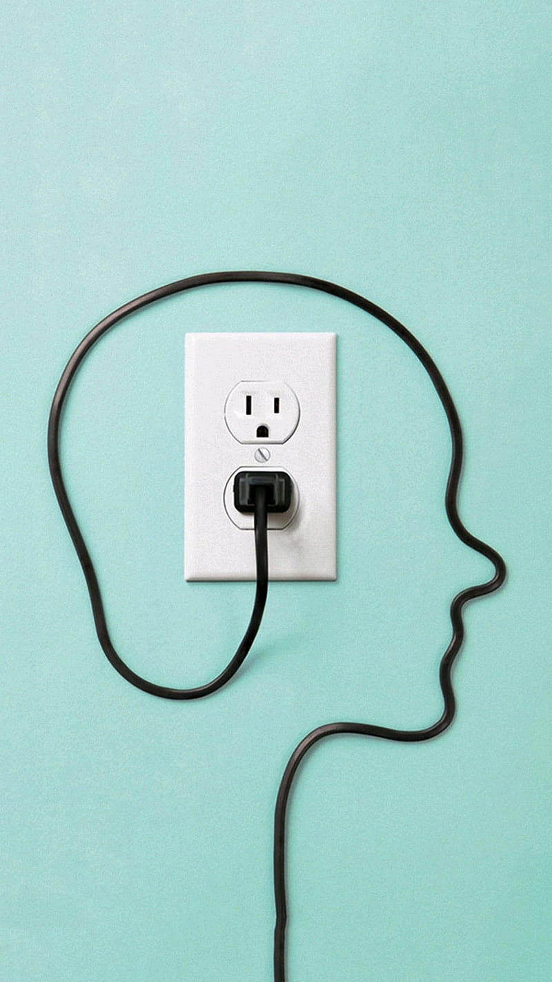brain, black, boy, electricity, idea, man, peaple, plug, HD phone wallpaper