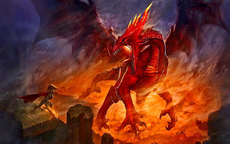 1920x1080px, 1080P free download | Quest, fire, fantasy, dragon, knight ...