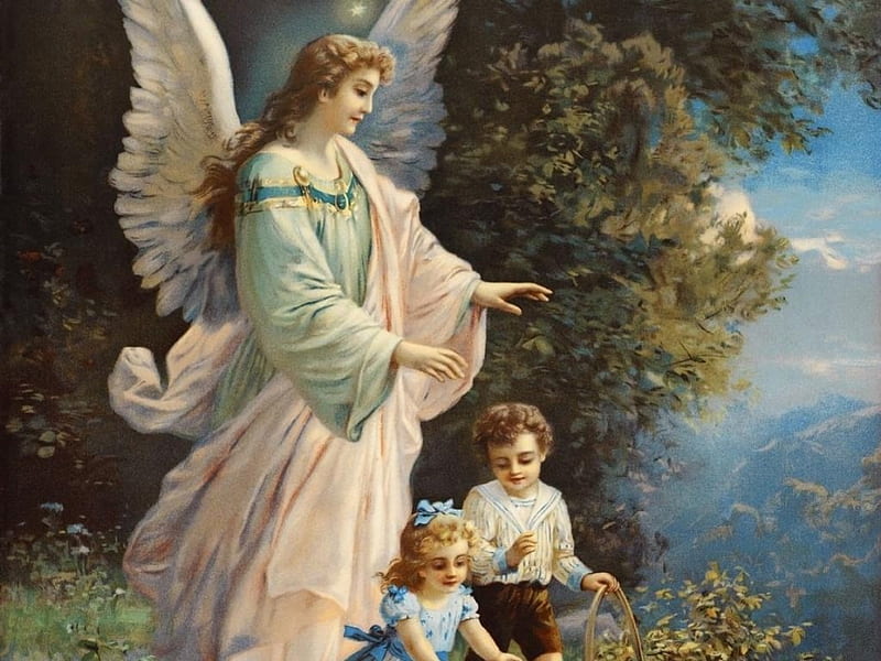 Guardian angel, guardian, protect, god, angel, HD wallpaper