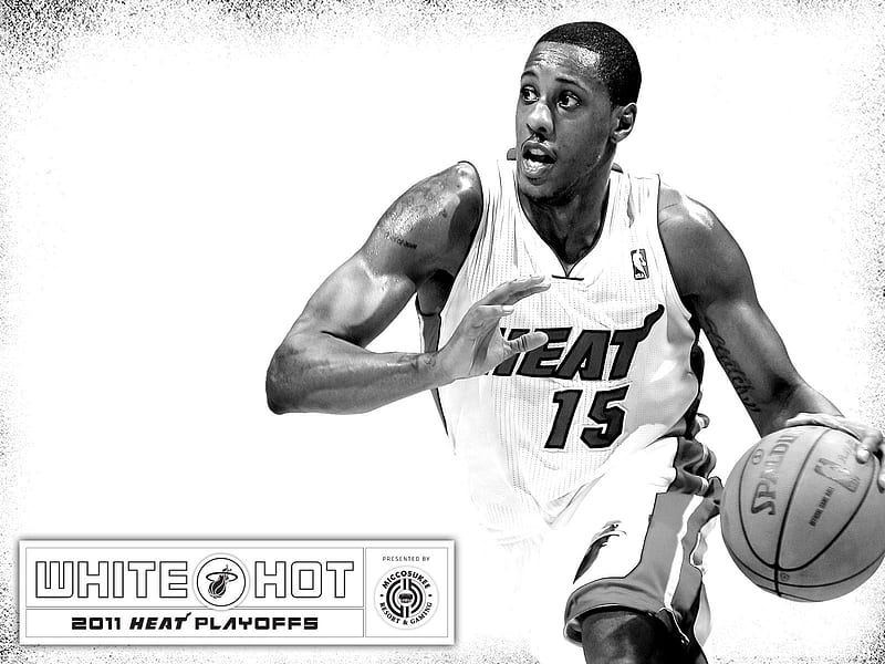 2010-11 NBA Miami Heat Mario Chalmers WhiteHot, HD wallpaper