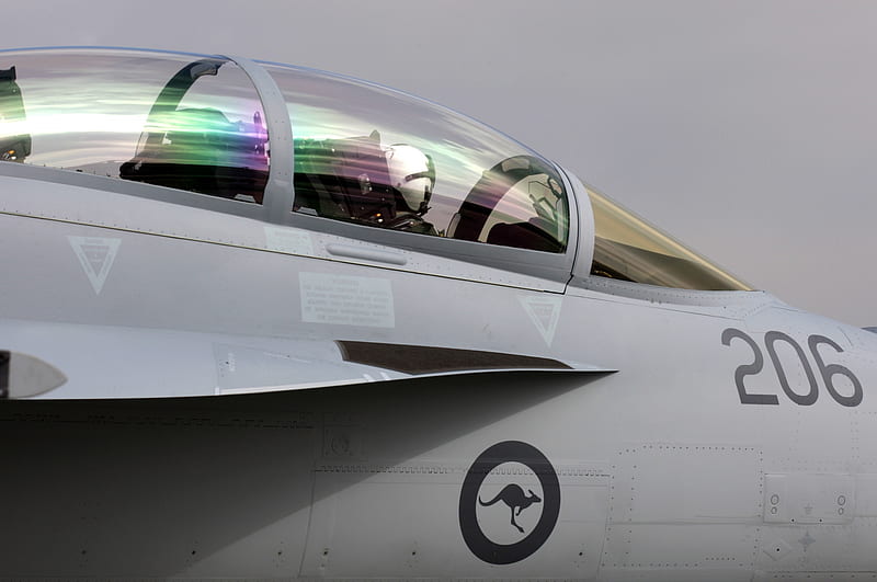 RAAF Super Hornet, jet, cockpit, kangaroo, HD wallpaper