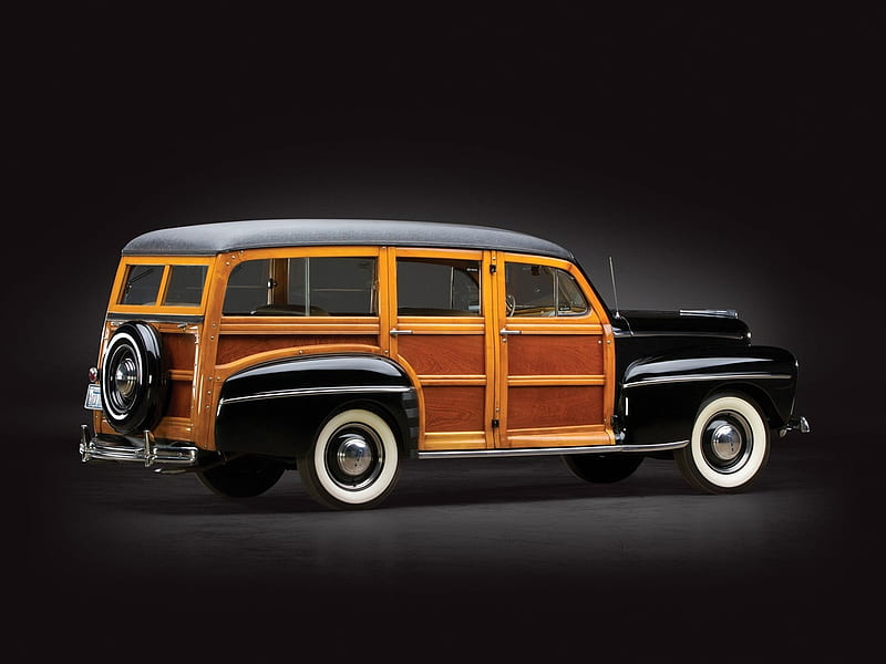 1948-Super-Deluxe-Woody, Classic, 1948, White walls, Wood Panel, HD wallpaper