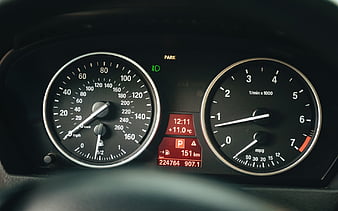 BMW, dashboard, tachometer, speedometer, BMW X5M, Lumma Design, HD wallpaper