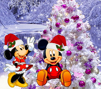 1440x1280px, disney, merry christmas, mickey mouse, winter, xmas, HD ...
