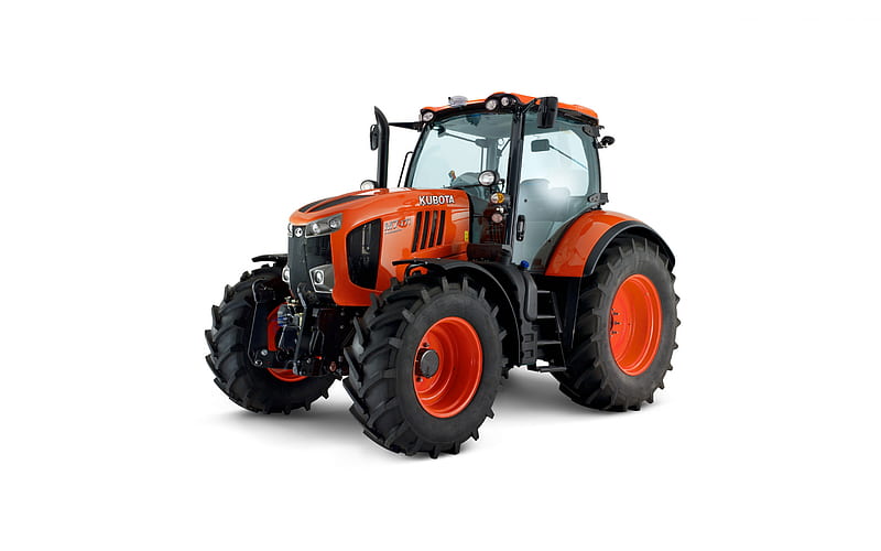 Kubota M7-171, tractor, agricultural machinery, tractor on a white background, modern tractor, Kubota, HD wallpaper