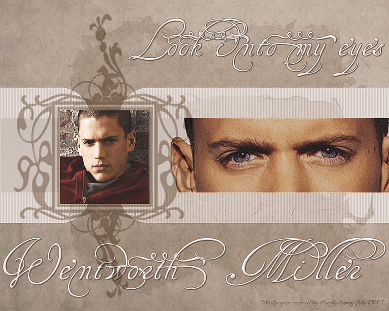 Wentworth Miller - Look Into My Eyes, wentworth miller, tv series, prison break, famous, movies, actor, HD wallpaper