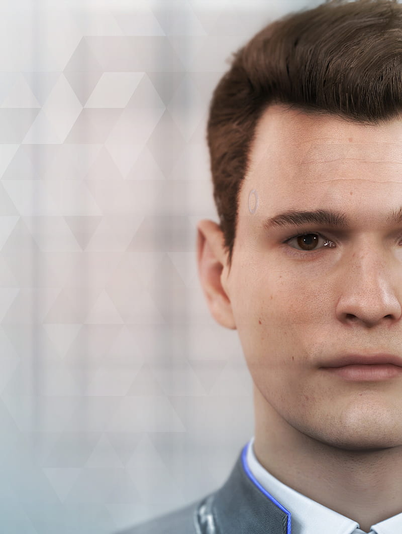 Download Detroit Become Human Connor Holding Gun Wallpaper