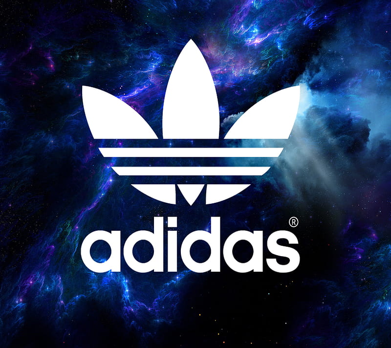 Adidas Deep Space, adidias, clouds, deep space, logo, HD wallpaper