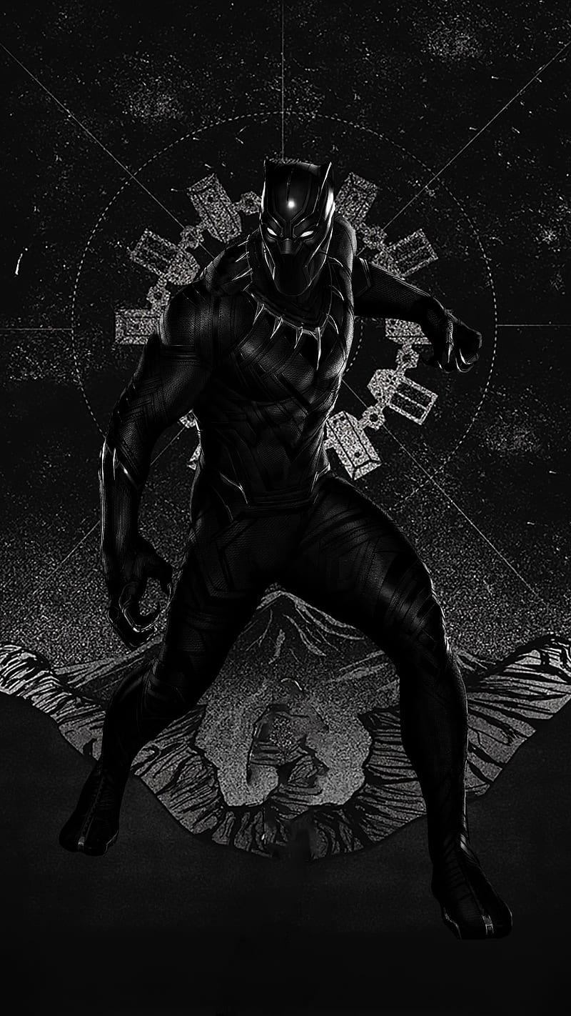 New Black Panther, 929, amoled, black, fanart, marvel, oled, panther, q, superhero, HD phone wallpaper