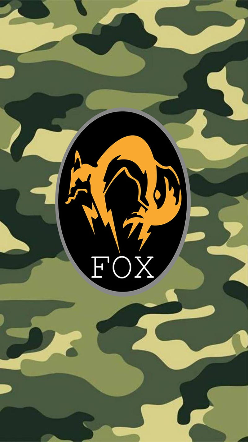 MGS Fox Logo, big boss, camo, fox, game, metal gear, mgs, ps, snake, HD phone wallpaper
