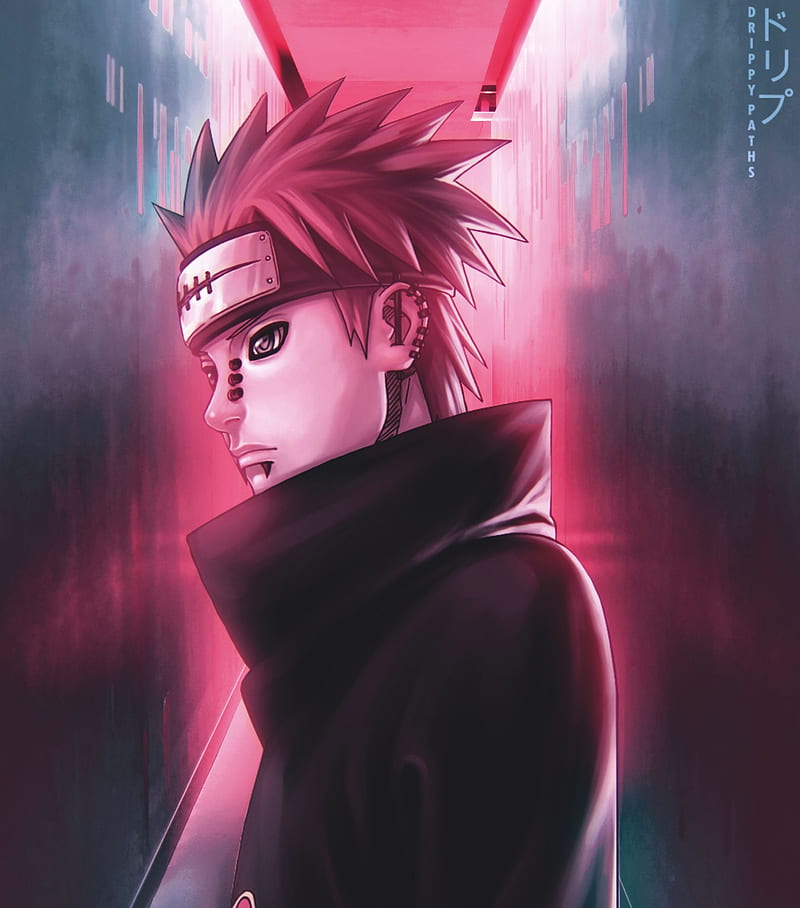 Como Desenhar Pain (Akatsuki-Naruto), Fácil e Rápido  Anime canvas art,  Glowing art, Anime character drawing