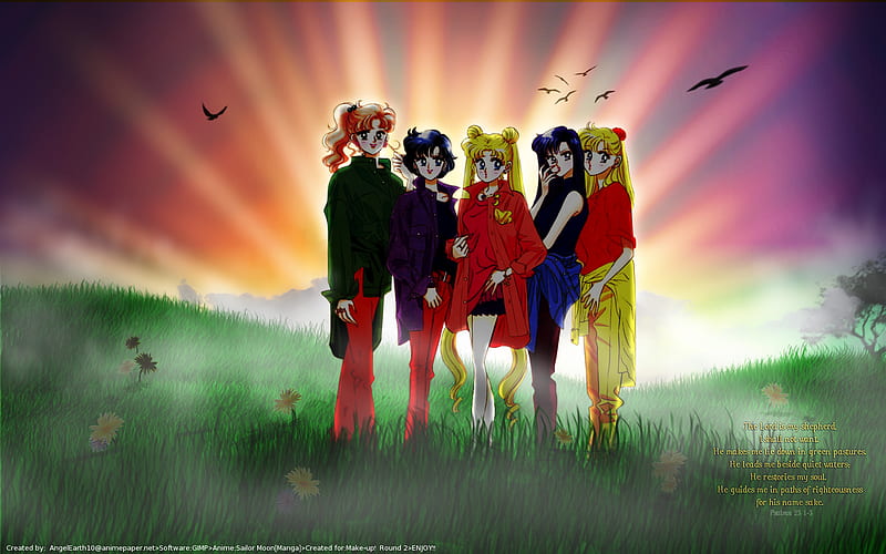 Sailor Moon, minako, makoto, rei, anime, manga, ami, senshi, HD wallpaper