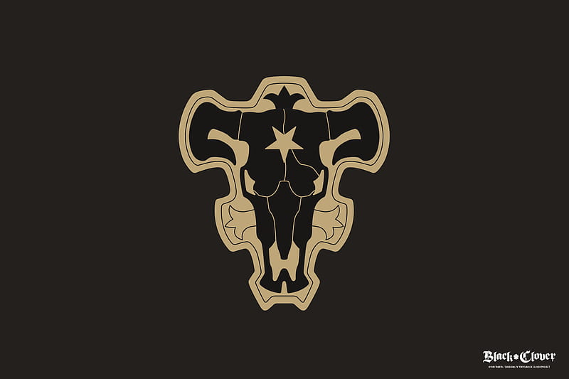 Black Bulls emblem, anime, black clover, clover, logo, HD wallpaper