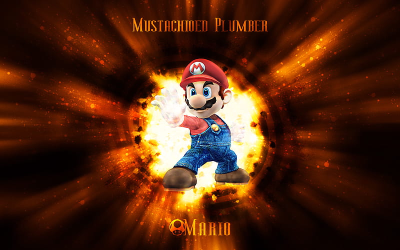 Mario, awesome, fire, cool, HD wallpaper