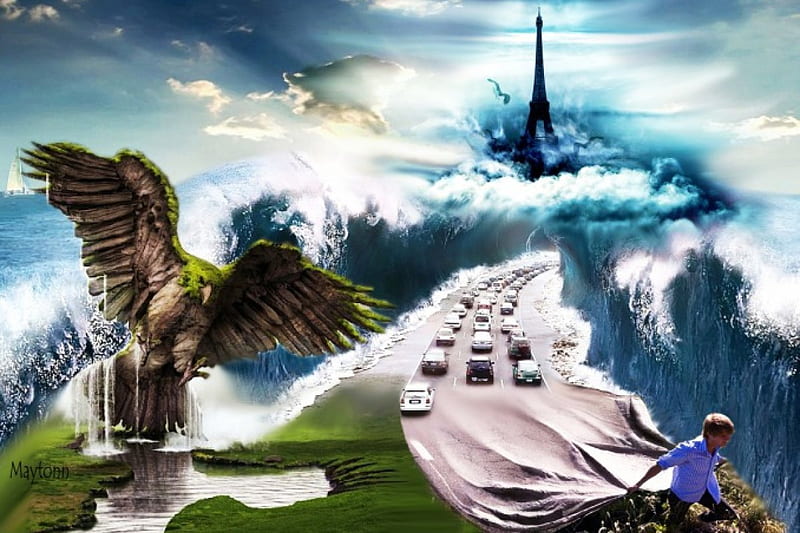 abstract, 3d, graffety, fantasy, HD wallpaper