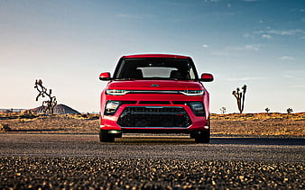 Kia Soul, 2020, front view, Soul gt-line, exterior, new red Soul, korean cars, Kia, HD wallpaper