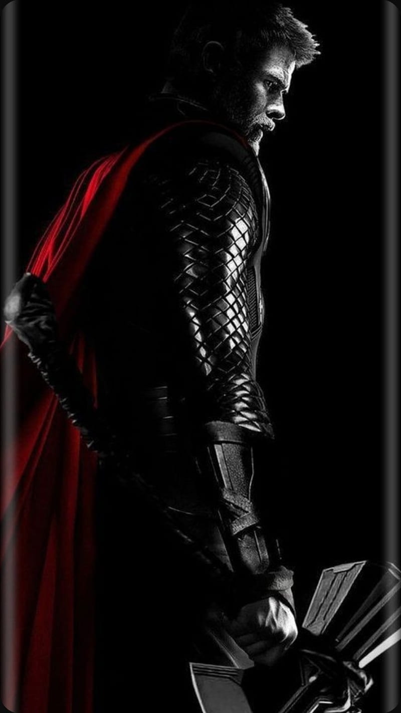 thor red black, avengers, balck, hulk, infinity war, iron man, shield, HD phone wallpaper
