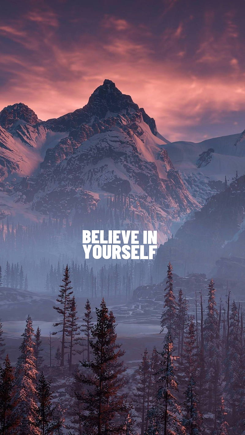 Believe in yourself, mountain, view, HD phone wallpaper | Peakpx