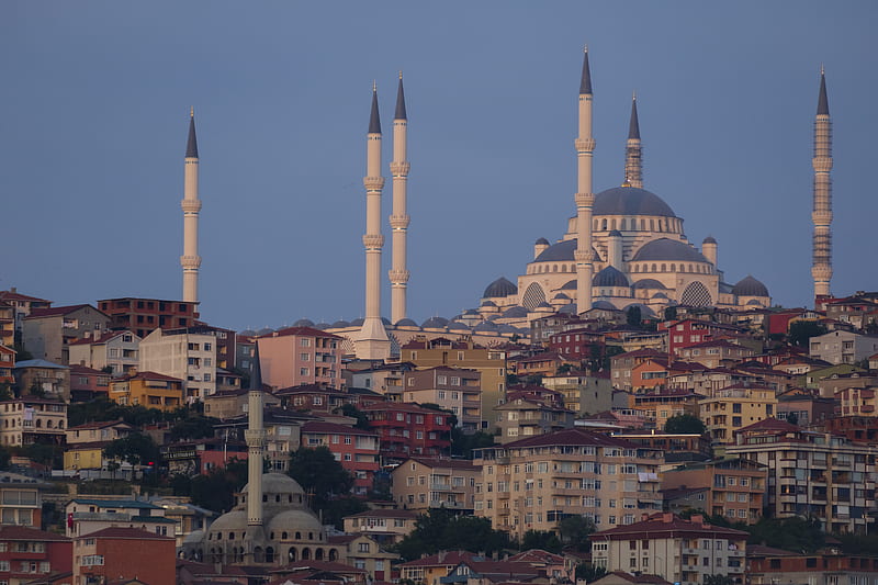 Istanbul Landscape, mosque, turkish, urban, urbanism, HD wallpaper