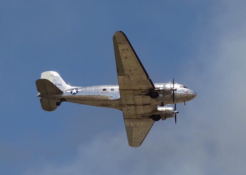 C-47 Skytrain, aircraft, plane, C-47, HD wallpaper