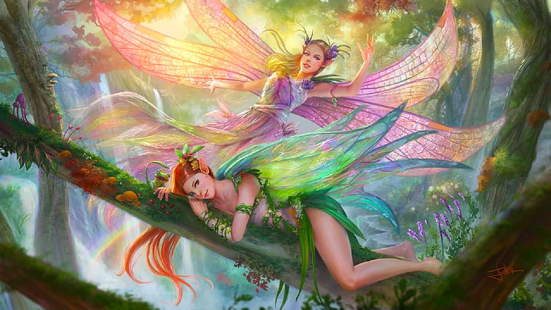 fairies, fantasy, sexy, elves, HD wallpaper