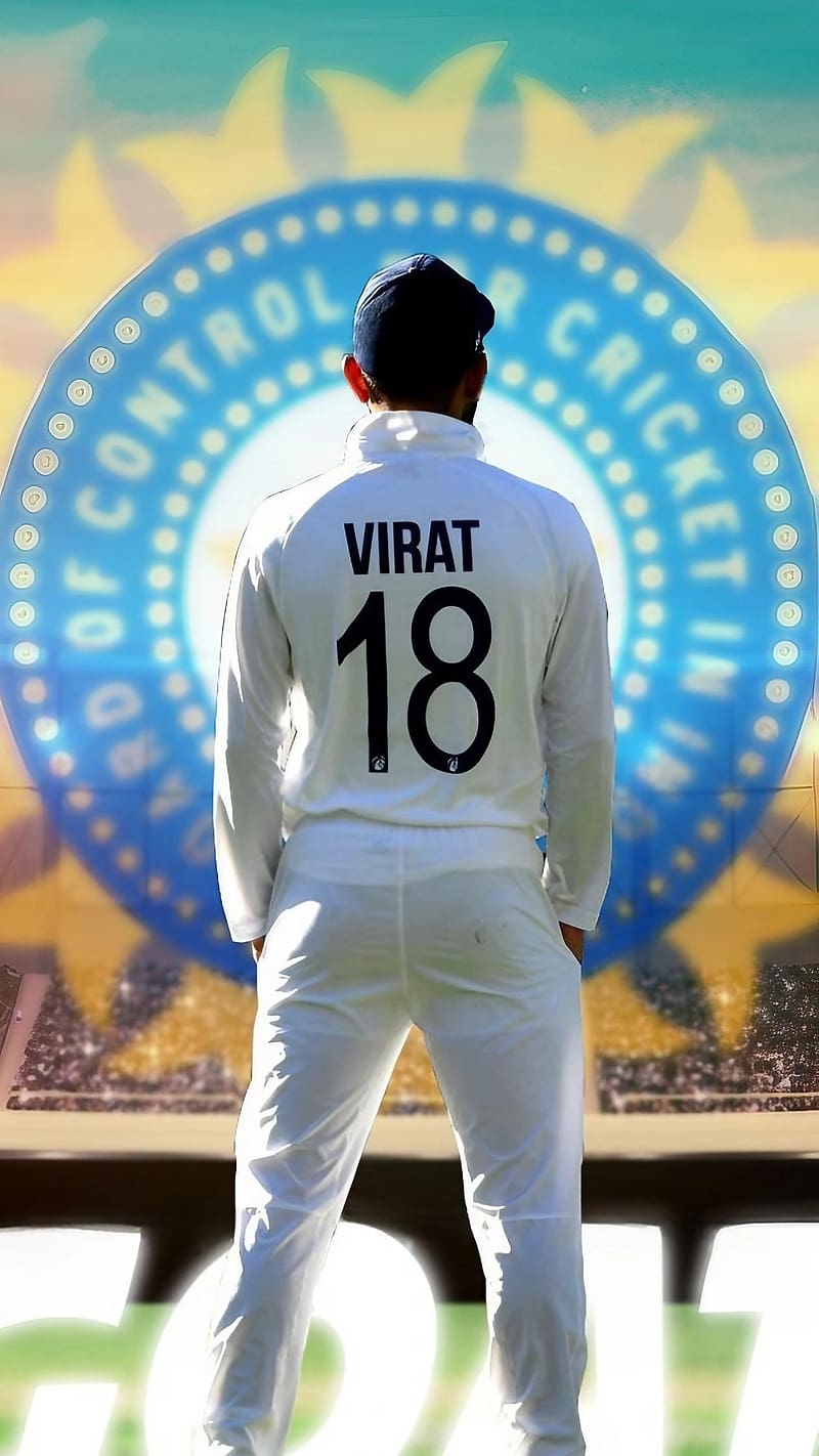 Virat Kohli Wali, BCCI Logo, cricketer, king kohli, test cricket jersey, HD phone wallpaper